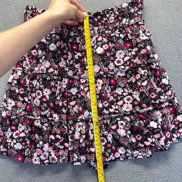 SO Girls Skirt Size XL (14/16) Floral Pull On Ruffled A Line Mini,Lined - Picture 5 of 7
